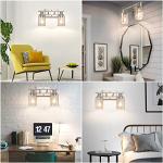 Modern 2-Light Vanity Light Fixtures with Glass Shade