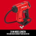 CRAFTSMAN V20 Air Compressor Portable, Cordless Tire Inflator, Up To 150 PSI Tire Pump, with Digital Pressure Gauge, Tool Only (CMCE521B)