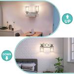 Modern 2-Light Vanity Light Fixtures with Glass Shade