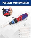 WORKPRO 12-in-1 Ratcheting Multi-Bit Screwdriver Set, Quick-load Mechanism Screwdriver with Double End Bits in Handle