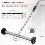 Magnet Sweeper Magnetic Nail Roller: 17-Inch Heavy Duty Magnet Nail Pickup Rolling Tool with Telescoping Adjustable Handle 8.8-Pound Capacity Ideal for Workshop Garage Yard Construction Cleanup