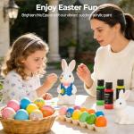 Nicpro 32 Colors Outdoor Acrylic Paint Bulk with Brush and Sponge, Knife, Non-Toxic Paint for Multi-surface Rock, Wood, Fabric, Leather, Crafts, Canvas, Shoes and Wall Painting