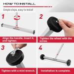 Magnet Sweeper Magnetic Nail Roller: 17-Inch Heavy Duty Magnet Nail Pickup Rolling Tool with Telescoping Adjustable Handle 8.8-Pound Capacity Ideal for Workshop Garage Yard Construction Cleanup