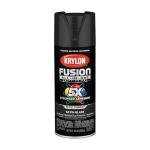 Krylon Fusion All-In-One Adhesive Spray Paint for Indoor/Outdoor Use, 12 oz, Black