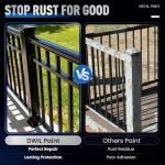 Metal Paint - Waterpoof Anti Rust Preventative - Black Paint for Metal - Door/Outdoor - Direct to Gate, Furniture, Fence, Railing, Craft and More, 25-30sq.ft, 16oz
