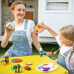 Magicfly Outdoor Acrylic Paint, Set of 30 Colors/Tubes (60 ml, 2 oz.) with Storage Box, Rich Pigments, Multi-Surface Paints for Rock, Wood, Fabric, Leather, Paper, Crafts, Canvas and Wall Painting