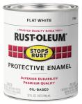 Rust-Oleum 7790502 Stops Rust Brush On Paint, Quart, Flat White, (Pack of 1)