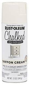 Rust-Oleum Chiffon Cream Chalked All-in-One Ultra Matte Spray Paint | One Coat Coverage | No Primer, Sanding, Or Topcoat Needed | Easy Spray Application | Made in USA | 12 OZ
