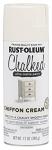 Rust-Oleum Chiffon Cream Chalked All-in-One Ultra Matte Spray Paint | One Coat Coverage | No Primer, Sanding, Or Topcoat Needed | Easy Spray Application | Made in USA | 12 OZ