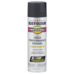 Rust-Oleum 7578838 Professional High Performance Enamel Spray Paint, 15 oz, Flat Black