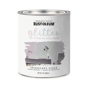 Rust-Oleum 323860 Glitter Interior Wall Paint, 28 oz, Iridescent