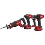 CRAFTSMAN V20 Cordless 4-Tool Power Tool Combo Kit with 2 Batteries and Charger (CMCK400D2)