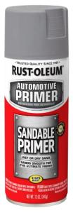 Rust-Oleum 249415 Automotive Sandable Primer Spray, 12 oz, Gray