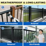 Meuvcol Metal Paint, 35 Fl oz Rust Preventive & Weatherproof Protective Coating, Black Paint for Metal Surfaces, Water-Based Matte Interior/Exterior Paint for Railings, Fences, Gates & Furniture