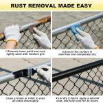 Meuvcol Metal Paint, 35 Fl oz Rust Preventive & Weatherproof Protective Coating, Black Paint for Metal Surfaces, Water-Based Matte Interior/Exterior Paint for Railings, Fences, Gates & Furniture