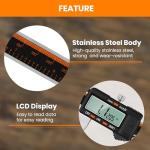 HARDELL Digital Caliper 12 Inch, Stainless Steel Caliper Measuring Tool with Large LCD Screen, Auto-Off Feature, Inch/Millimeter, Electronic Vernier Caliper for DIY, Jewelry, Parts, 3D Printing