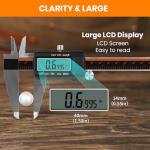 HARDELL Digital Caliper 12 Inch, Stainless Steel Caliper Measuring Tool with Large LCD Screen, Auto-Off Feature, Inch/Millimeter, Electronic Vernier Caliper for DIY, Jewelry, Parts, 3D Printing
