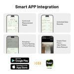 Laser Measuring Tool with Bluetooth APP, 200ft, ±1/16" High Accuracy, Huepar Rechargeable Green Beam Laser Distance Meter Multiple Measurement Modes, IP54 Durable for Home & Construction