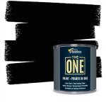 THE ONE All-In-One Paint & Primer - Black Matte, 8.5 Fl Oz/250ml Sample | 1 Coat Formula | Easy Indoor & Outdoor Decorating for Home & Garden Walls, Floors & Furniture | Water-Based & Low VOC
