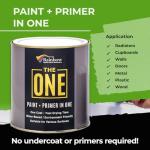 THE ONE All-In-One Paint & Primer - Black Matte, 8.5 Fl Oz/250ml Sample | 1 Coat Formula | Easy Indoor & Outdoor Decorating for Home & Garden Walls, Floors & Furniture | Water-Based & Low VOC