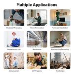 Laser Measuring Tool with Bluetooth APP, 200ft, ±1/16" High Accuracy, Huepar Rechargeable Green Beam Laser Distance Meter Multiple Measurement Modes, IP54 Durable for Home & Construction