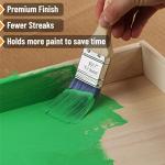 Bates- Paint Brushes, 6 Pack, Treated Wood Handle, Paint Brushes for Walls, Stain, Furniture