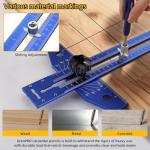 GRENPRO Woodworking Scriber Marking Line Ruler with Carpenter Pencil & Metal Ruler, Adjustable Aluminum Alloy Sliding T-Square Ruler, Measuring Angle Finder with Adjustment Scale,Drawing Aid Rule tool