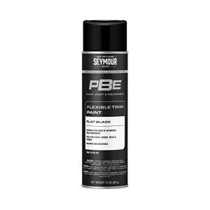 Seymour 20-1678 PBE Flexible Trim Spray Paint Flat Black 15 oz - Flexible Coating for Bumpers, Trim, Plastic and Metal, Heat Resistant, VOC Compliant.