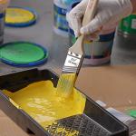 Bates- Paint Brushes, 6 Pack, Treated Wood Handle, Paint Brushes for Walls, Stain, Furniture