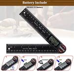 Digital Angle Finder Protractor, Angle Measuring Tool for Woodworking/Carpenter/Construction/Handmade Measurement，Angle Finder Ruler with 7inch/200mm(2 Batteries Included) (Enhanced ABS)