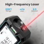 ACEGMET Laser Measure, 229ft/70m Laser Measurement Tool, S9 Room Laser Measuring Tool with 2 Bubble Levels, LCD Backlit Display, IP54 Waterproof, Pythagorean Mode for Distance, Area, Volume