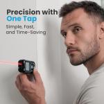 ACEGMET Laser Measure, 229ft/70m Laser Measurement Tool, S9 Room Laser Measuring Tool with 2 Bubble Levels, LCD Backlit Display, IP54 Waterproof, Pythagorean Mode for Distance, Area, Volume