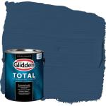 Glidden Total 1 gal. Blueberry Pie/Blue Eggshell Interior Paint with Primer