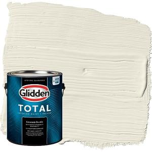 Glidden Total Interior Wall Paint & Primer All-in-One, Off White/White, Flat, 1 Gallon