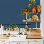 Glidden Total 1 gal. Blueberry Pie/Blue Eggshell Interior Paint with Primer