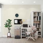 Glidden Total Interior Wall Paint & Primer All-in-One, Off White/White, Flat, 1 Gallon