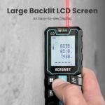 ACEGMET Laser Measure, 229ft/70m Laser Measurement Tool, S9 Room Laser Measuring Tool with 2 Bubble Levels, LCD Backlit Display, IP54 Waterproof, Pythagorean Mode for Distance, Area, Volume
