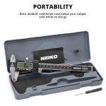 NEIKO 01407A Electronic Digital Caliper Measuring Tool, 0 - 6 Inches Stainless Steel Construction with Large LCD Screen Quick Change Button for Inch Fraction Millimeter Conversions, Digital Caliper Measuring Tool