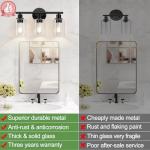 Modern Black 3-Light Bathroom Vanity Light Fixture