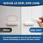 DWIL White Touch Up Paint - Multi Surface Touch Up Paint Pen, Scratch Repair for Wall, Door, Cabinets, Metal, Appliance, Wood, Furniture, 1.5 Fl Oz (Semi Gloss, White)