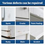 DWIL White Touch Up Paint - Multi Surface Touch Up Paint Pen, Scratch Repair for Wall, Door, Cabinets, Metal, Appliance, Wood, Furniture, 1.5 Fl Oz (Semi Gloss, White)