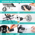 SunRider Industrial 4-Light Semi Flush Mount Ceiling Light Fixture, Modern Farmhouse Lights Matte Black, Rustic Sputnik Chandelier for Bedroom Foyer