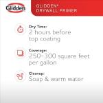 Glidden Interior Drywall Primer Flat, White, 1 Gallon