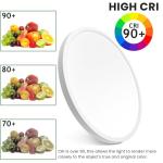 hepside 12Inch Flush Mount Light Fixture White, 28Watt, Dimmable & 3000K-4500K-6000K 3 Color Selectable Flush Ceiling Light Fixture 3200LM Low Profile Ceiling Light for Kitchen Bedroom Hallway Porch