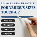 DWIL White Touch Up Paint - Multi Surface Touch Up Paint Pen, Scratch Repair for Wall, Door, Cabinets, Metal, Appliance, Wood, Furniture, 1.5 Fl Oz (Semi Gloss, White)