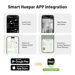 Huepar Laser Distance Measure 200Ft. Digital Rechargeable Laser Measuring Tool with Bluetooth -Phone APP, 1/16in Accuracy, Angle Sensor, M/in/Ft Unit, Pythagorean Mode, Measure Distance, Area, Volume