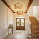 BoostArea 16.54” Boho 2-Tier Rattan Ceiling Light Fixture, Semi Flush Mount Woven Chandelier for Bedroom, Dining Room, Kitchen, Entryway, Living Room(Bulb not Included)