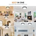 2-Pack 10Inch 30W LED Flush Mount Ceiling Light Fixtures Black, Ultra Bright 3200LM Dimmable Ceiling Lights, 5CCT 2700K 3000K 4000K 5000K 6500K, Ceiling Lamps for Kitchen Hallway Bedroom Bathroom