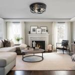 piano7797 13 inch Black Flush Mount Ceiling Light Fixtures,3-Light Modern Hallway Light Fixtures Ceiling, Black Lights Fixture Ceiling Mount for Farmhouse,Kitchen, Bedroom (1 Pack)