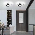 ADISUN Modern LED Ceiling Light,6000K Semi Flush Mount Ceiling Light Fixture,Small Ceiling Lamp for Living Room Bedroom Corridor Aisle Hallway (D11 in*H2.9 in; 33W; No Remote)